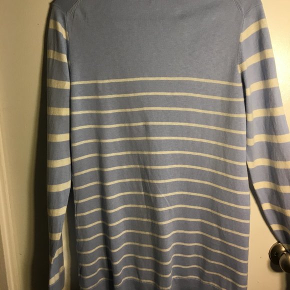 Women's GAP Light Blue Stripped Cardigan Size XL - Picture 6 of 8